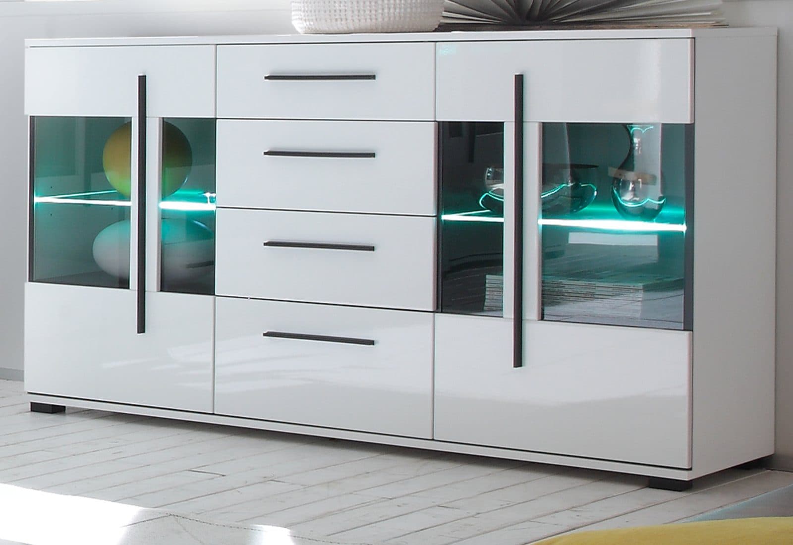 Furn.Design Sideboard Design-D Weiß Hochglanz mit Soft-Close - Bild 2