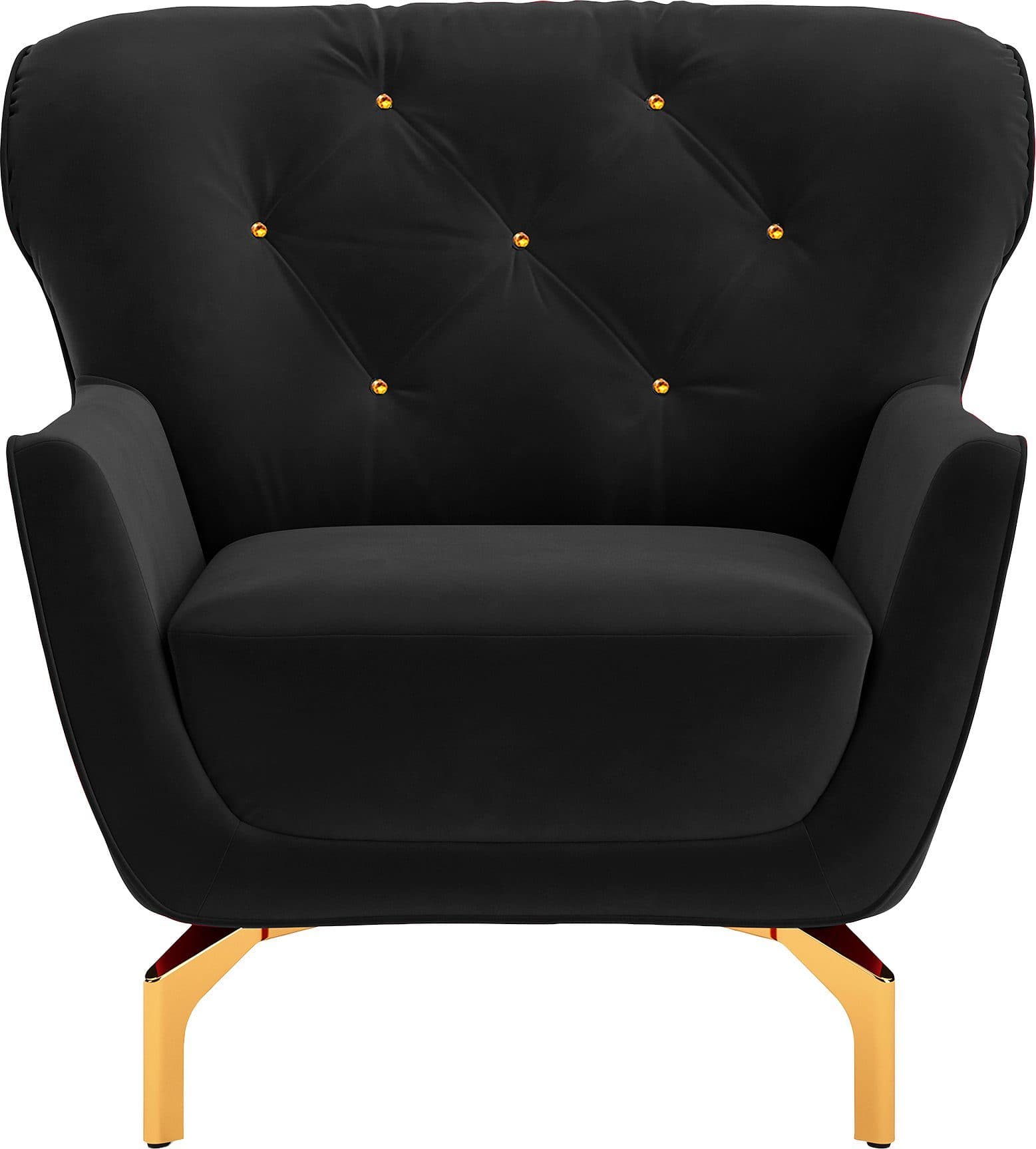 SIT & MORE Sessel Orient 3 Schwarz mit Zierkissen - Bild 2