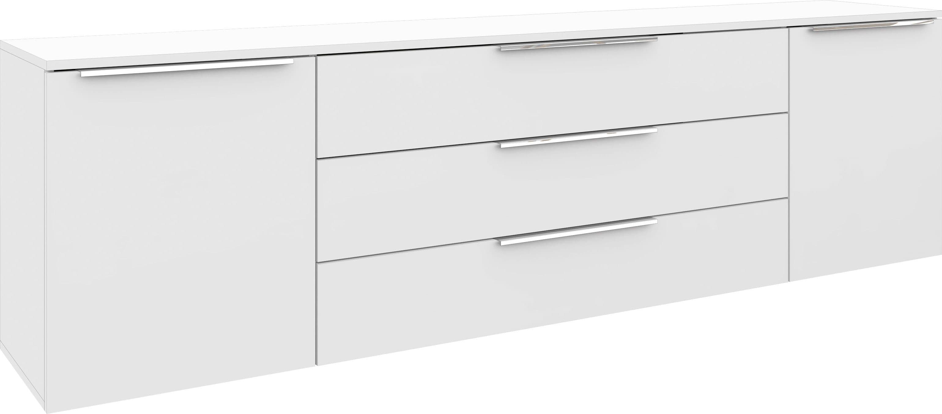 BORCHARDT MÖBEL Sideboard Oliva Weiß Matt 200cm Hängend oder Stehend - Bild 2