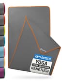 NirvanaShape Yogatuch Grau/Orange Microfaser mit Antirutsch-Noppen Bild 2