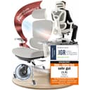 CLOUVOU Bürostuhl Ergonomisch Grau 4D Armlehnen 3D Kopfstütze Bild 2