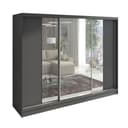 A&J MöbelLand Schiebetürenschrank VIDA 200 cm 3-türig mit Schubladen und Spiegel Bild 2