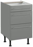 OPTIFIT Unterschrank Bern Grau mit 3 Schubladen Bild 2
