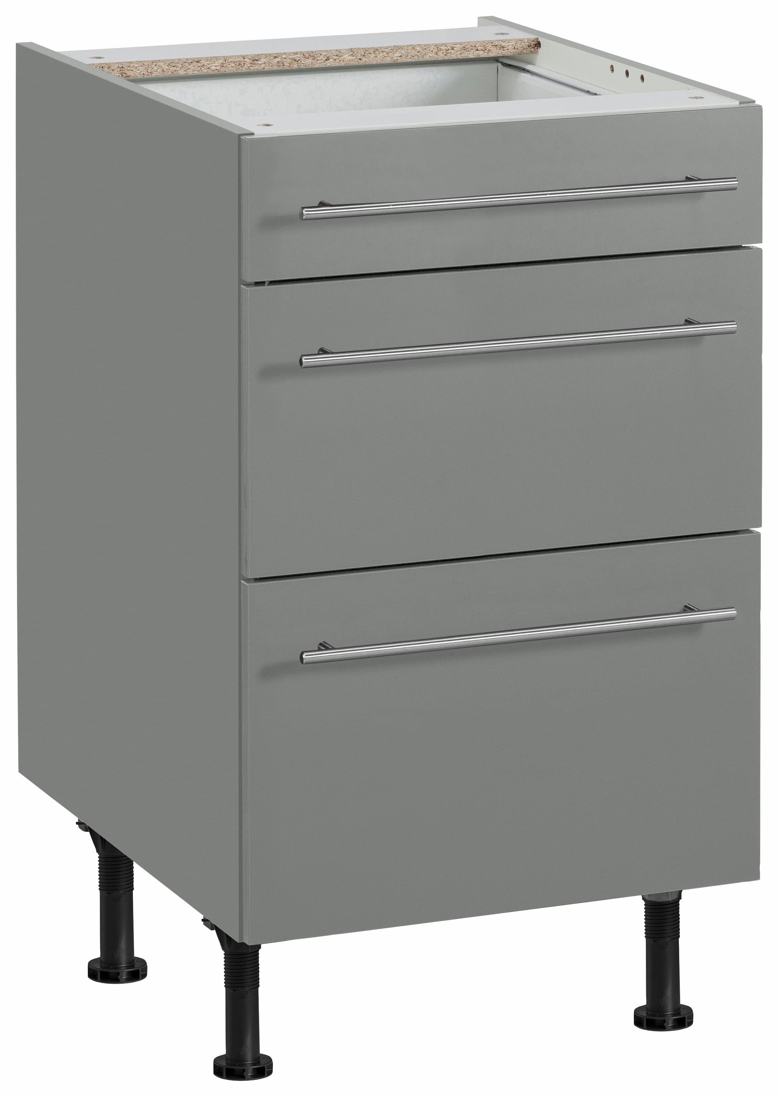OPTIFIT Unterschrank Bern Grau mit 3 Schubladen - Bild 2