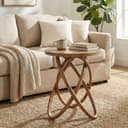 Cagnolier Runder Beistelltisch Holz Farmhouse Stil Bild 2