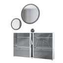 Vladon Garderoben-Set Florence mit Schuhschrank & 2 Spiegeln Grau/Weiß Bild 2