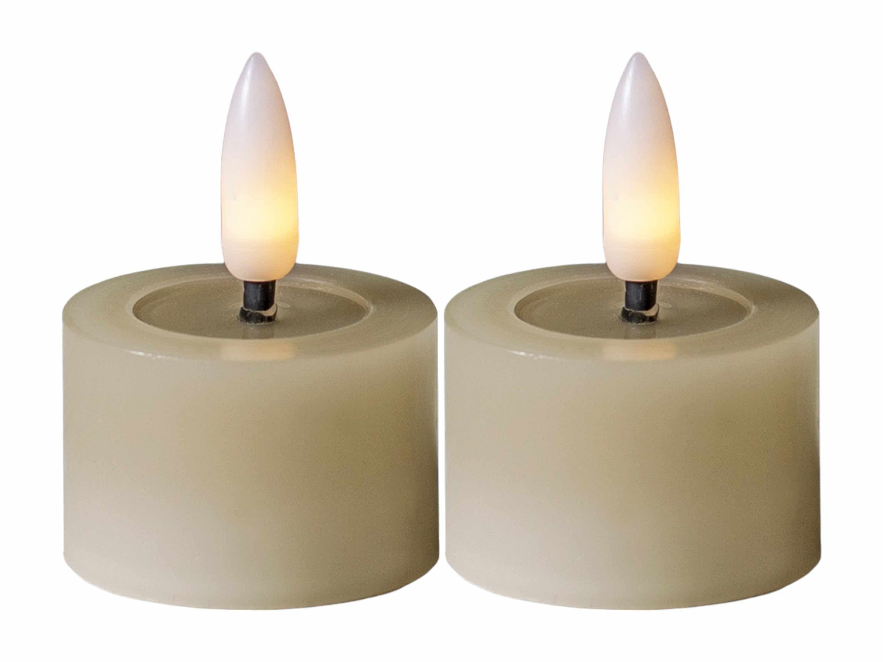 STAR TRADING LED-Kerze Flamme Flow Set 2-tlg. Beige 3D Flamme Timer - Bild 2