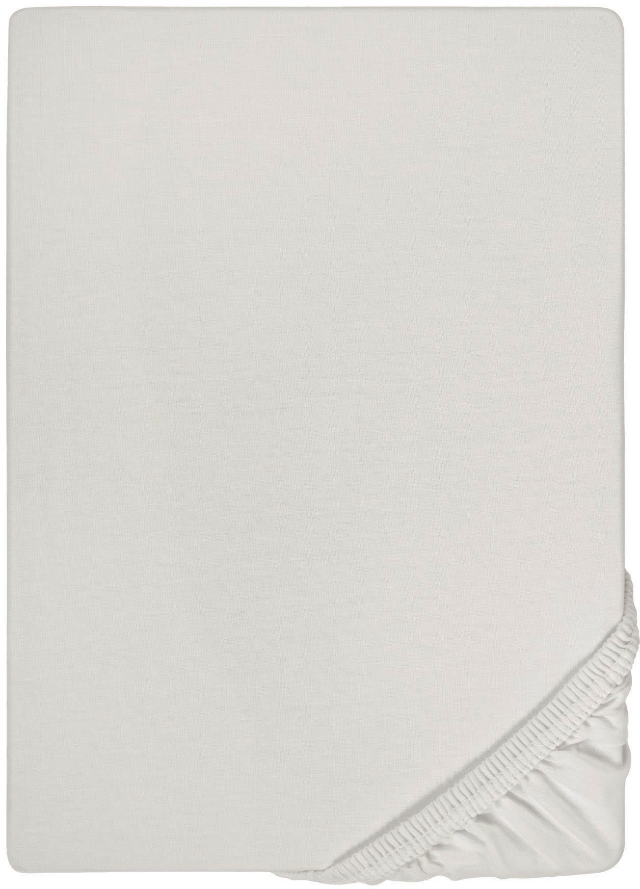 Biberna Spannbettlaken Thea Grau Jersey-Elasthan 140-160x200-220 cm - Bild 2