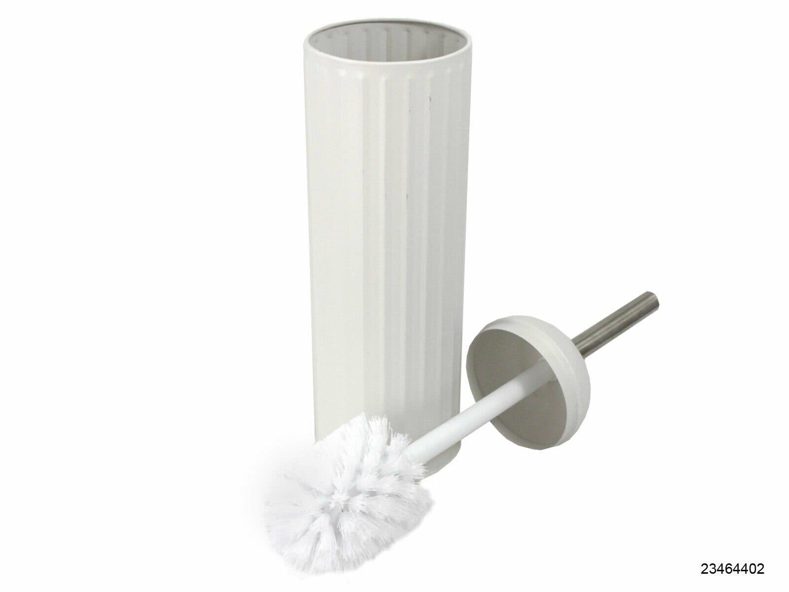 Riyashop WC-Garnitur Toilettenbürste Weiß Keramik Metall