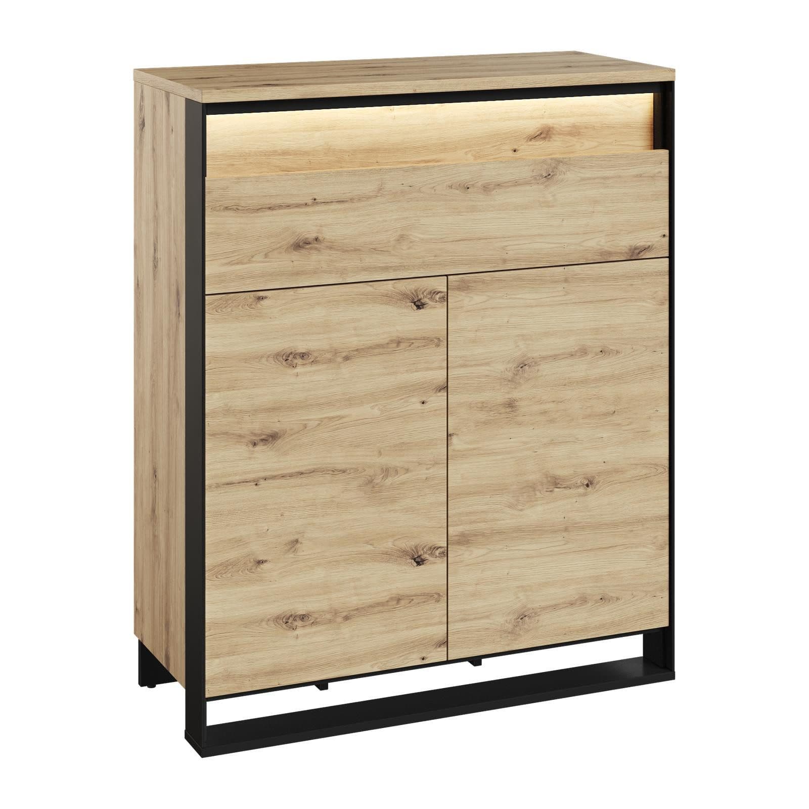 HAUSELEMENT Kommode QUANT QG-02 Sideboard mit LED-Beleuchtung - Bild 2