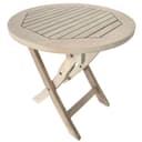 ESTEXO Gartentisch Klapptisch Balkon Beistelltisch 48 cm Akazienholz Weiß Bild 2