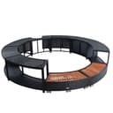 ESTEXO Pooltreppe Whirlpool Umrandung Rattan Pool Rahmen Bild 2