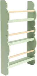 Woltu Kinder Bücherregal Wandregal Grün Weiß Grau Helle Eiche Bild 2