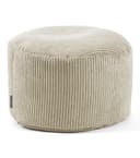 mokebo Pouf Der faule Lenz Beige Rund Cordstoff Sitzhocker Bild 2
