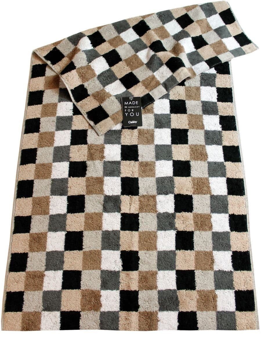 Cawö Handtuch Lifestyle Kiesel kariert 7047 Walkfrottee