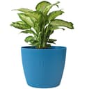 KONZEPT Blumentopf 5,2 l Blau Vertikale Rillenstruktur Bild 2