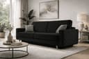 MOEBLO Schlafsofa CALIFORNIA Samt Schwarz mit Schlaffunktion und Bettkasten Bild 2