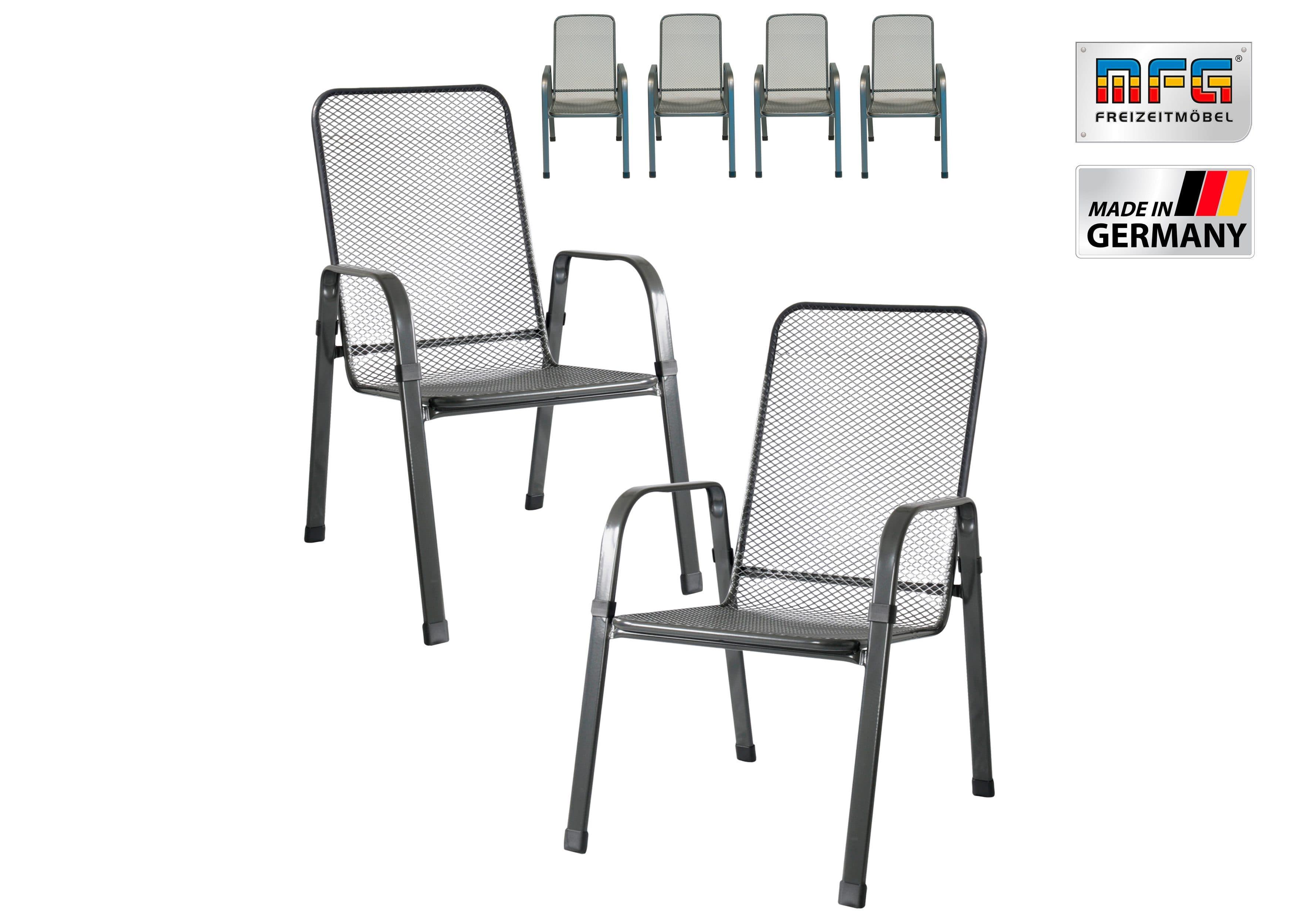 MFG Freizeitmöbel Stapelstuhl Mec-Stor 6er Set Anthrazit - Bild 2