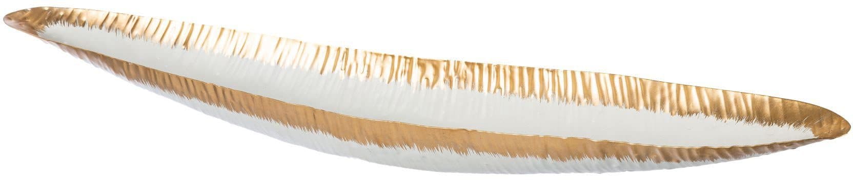Creativ Deco Dekoschale AGNES Weiß Gold Metall - Bild 2