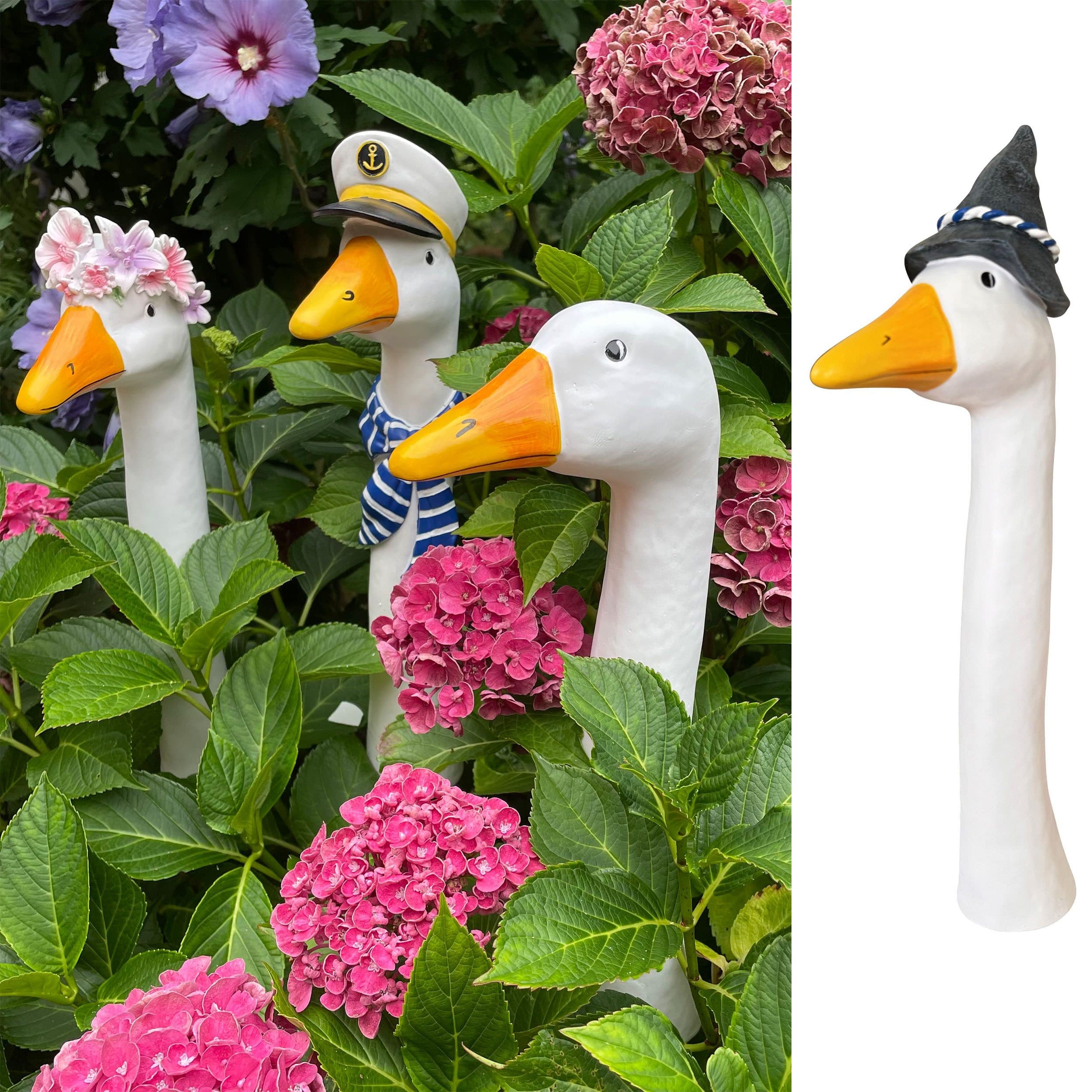 Fuchs Gartenfigur Gänsehals Deko 35-38 cm - Bild 2