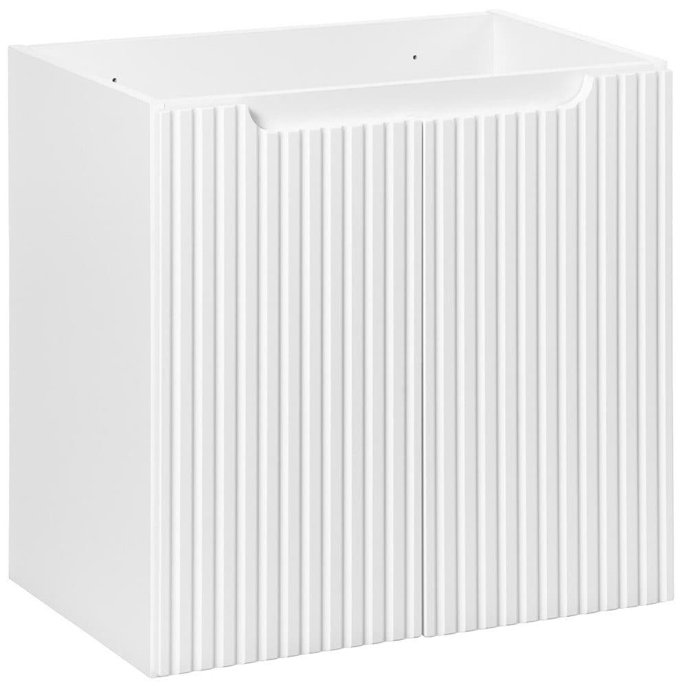 Lomadox Waschtischunterschrank NEWPORT-56-WHITE 60cm Weiß Gerillt - Bild 2