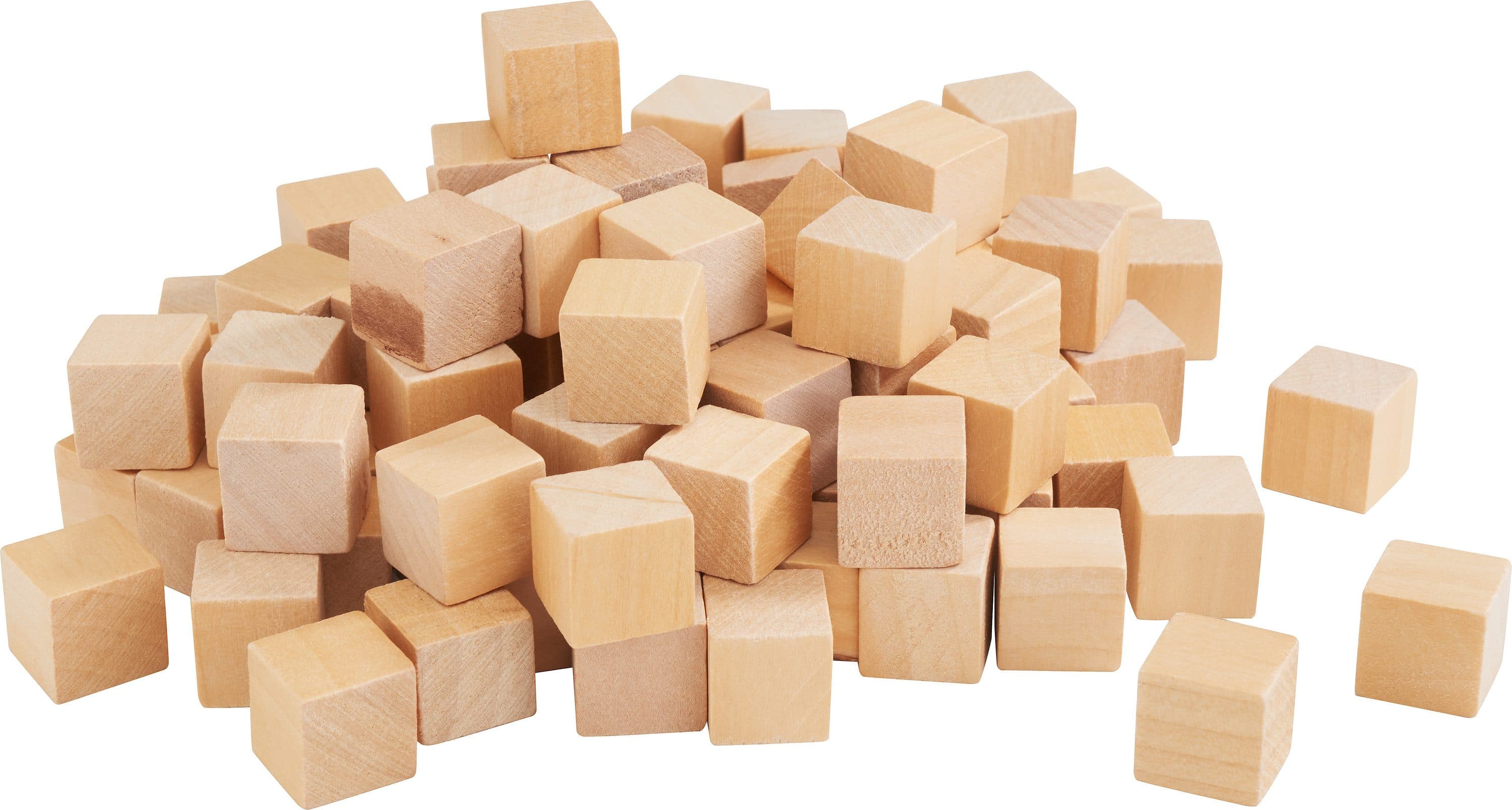 VBS XXL Mini-Holzwürfel Set 100 Stück Rohholz Basteln