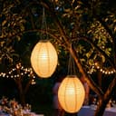 Spetebo LED Solar Lampion 2er Set Warm Weiß Garten Deko Bild 2