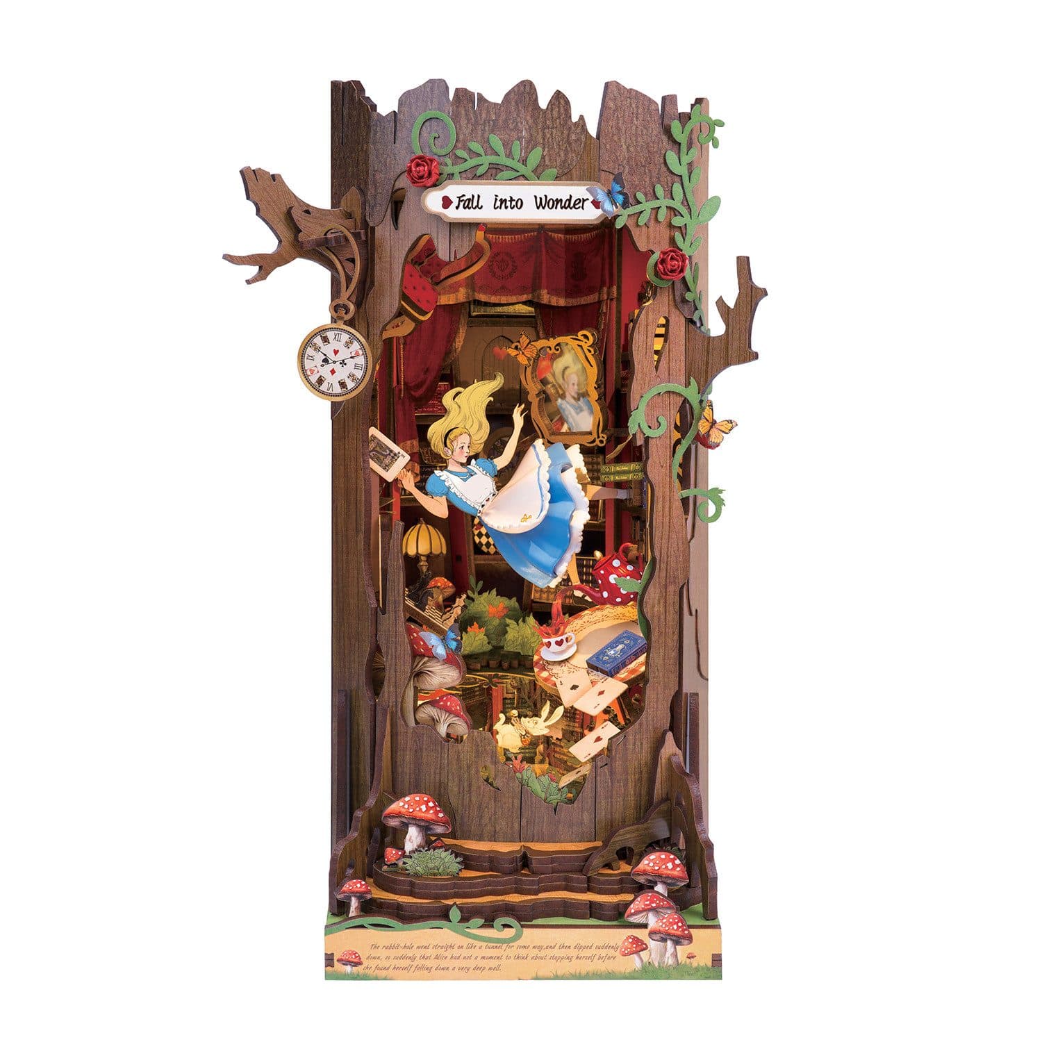 Robotime 3D-Puzzle Book Nook Alice Adventure 300 Teile Holz - Bild 2