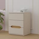 Nachtkommode FORTE Beige Sand Mauvella Eiche 3 Schubladen Push-to-open Bild 2