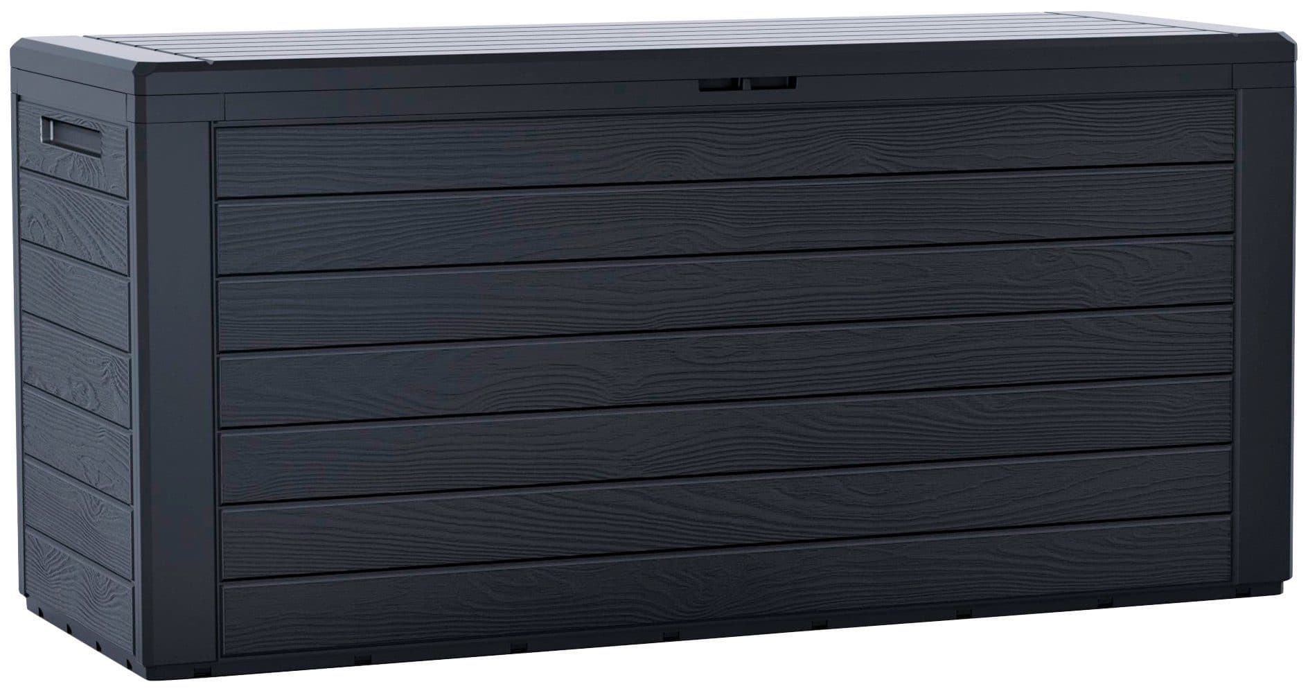 Prosperplast Gartenbox Woodebox 280 Liter Anthrazit