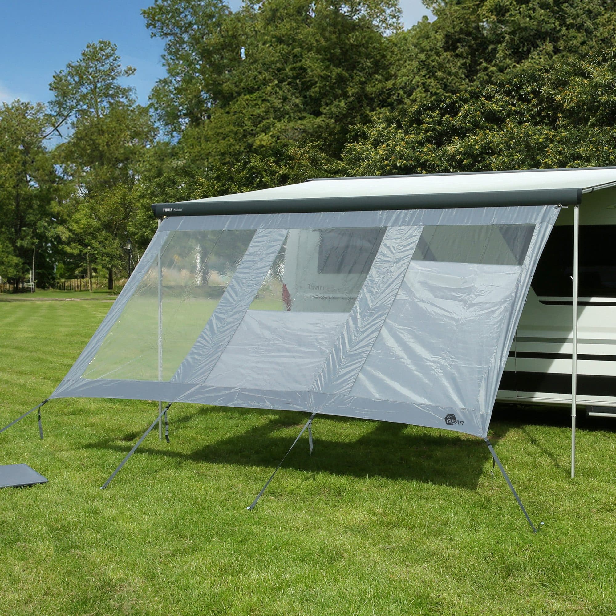 yourGEAR Panorama Wall Markisenwand 3,7 x 2 m mit Klarsichtfenstern - Bild 2
