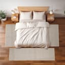 SIMPEX24 Bettumrandung Set 3-tlg. Creme Kurzflor Cut-Loop Optik Bild 2