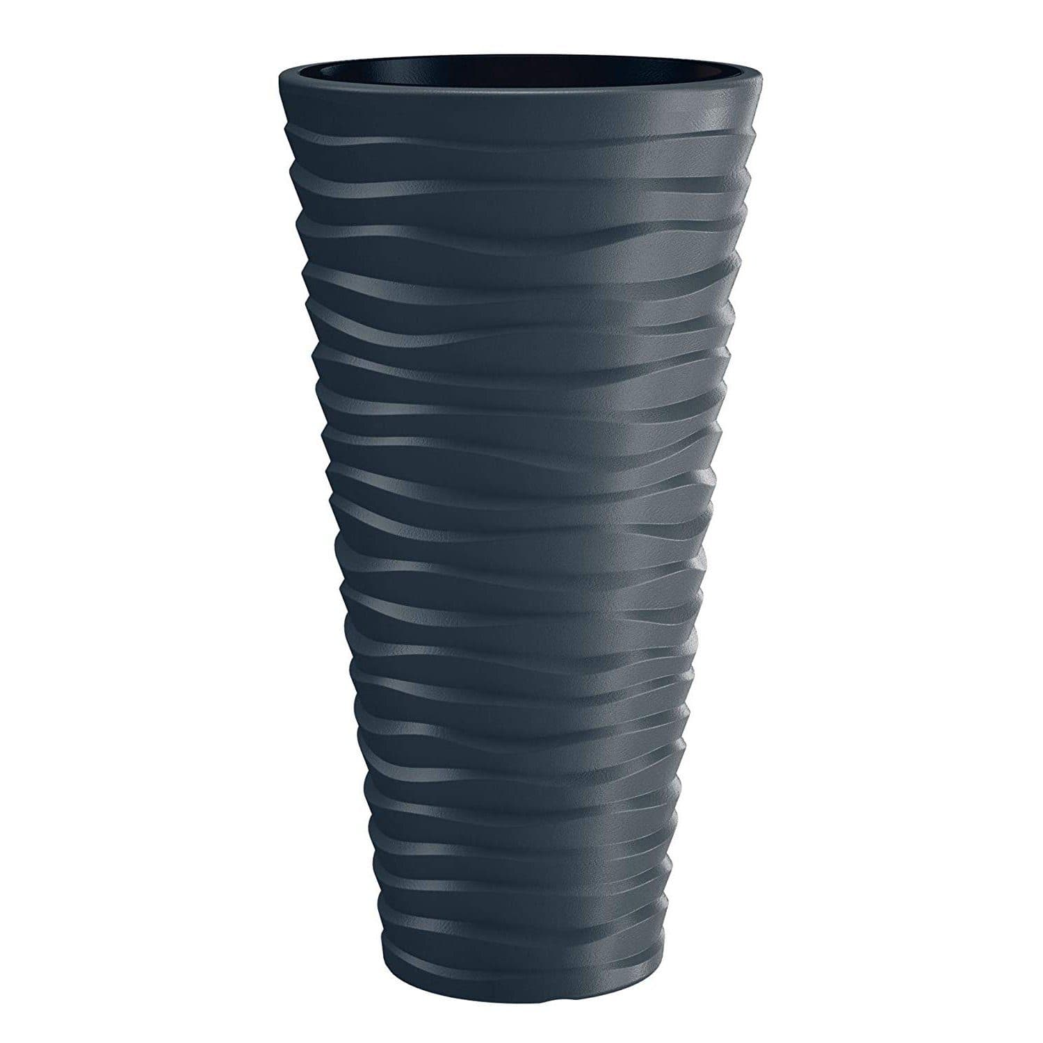 Prosperplast Pflanzkübel Sand Slim 54 L Anthrazit/Grau/Weiß Kunststoff