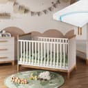 VitaliSpa® Babybett Malia Weiß/Artisan mit Matratze Bild 2