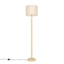 Qazqa Stehlampe Mels Holz Leinen 1-flammig Bild 2