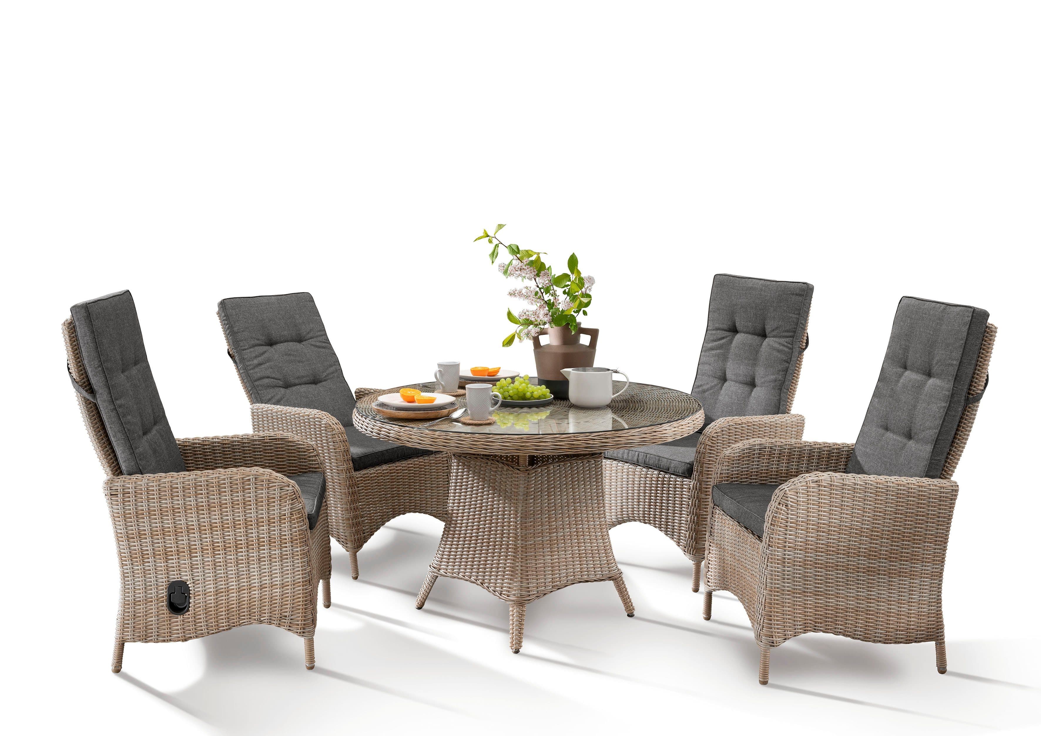 Destiny Garten-Essgruppe Palma Luna 5-tlg. Beige Polyrattan - Bild 2