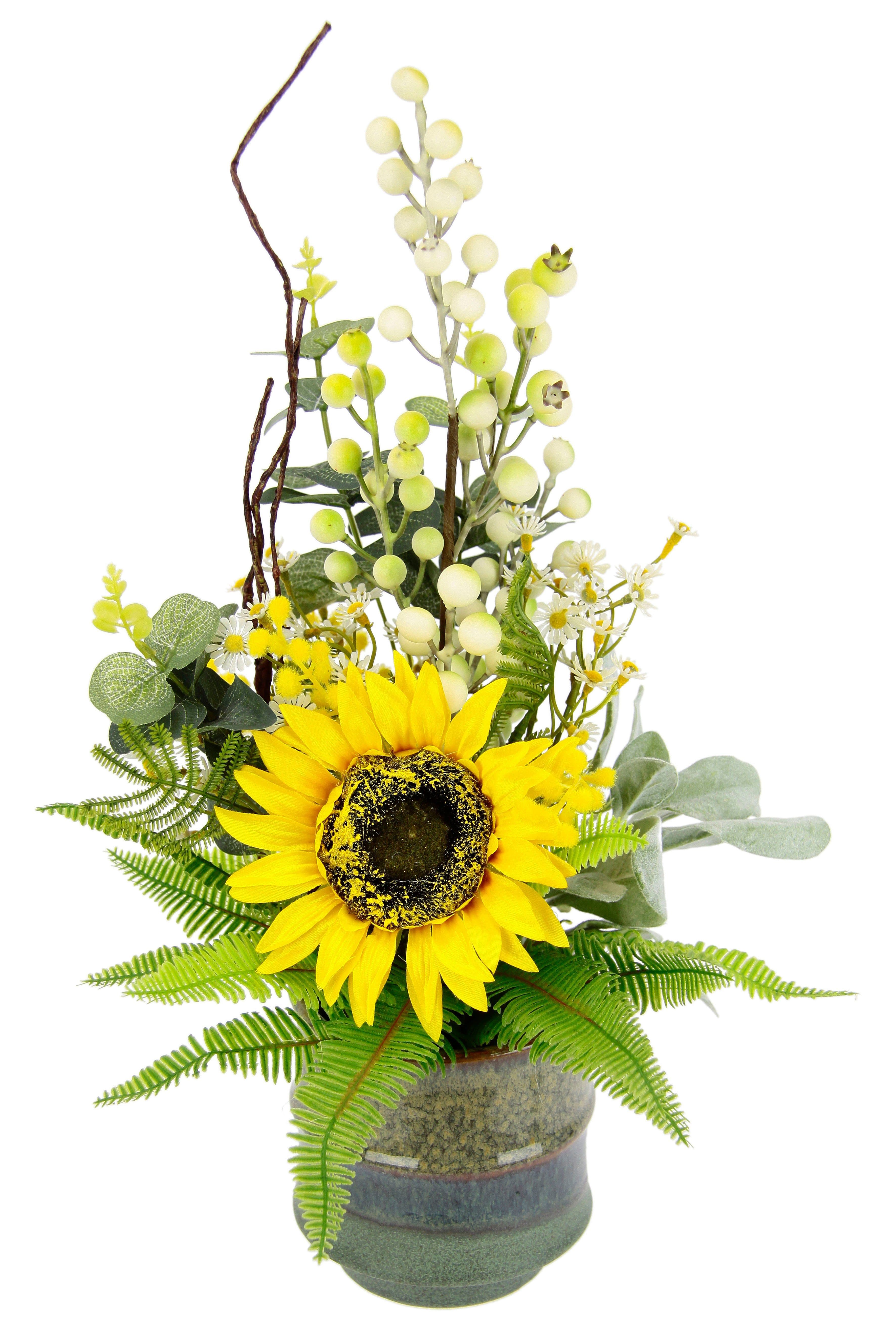 Kunstblume Sonnenblume I.GE.A. 45 cm Keramik