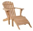 MR.DEKO Gartenliege Adirondack Montreal Teak mit Fußteil Bild 2