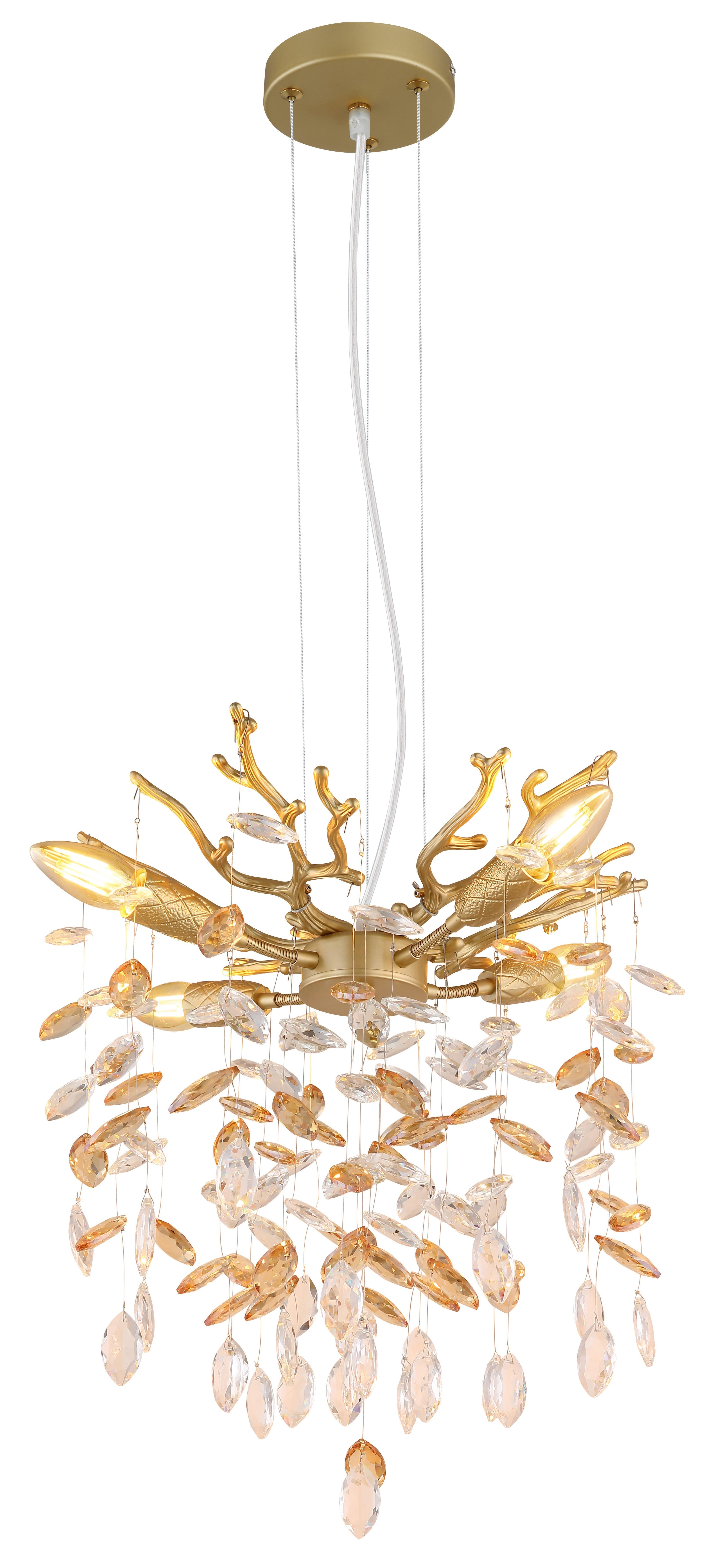 Kronleuchter QUEENA Goldfarben Matt GLOBO Lighting - Bild 2