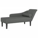 vidaXL Chaiselongue mit Kissen Dunkelgrau Stoff Modern Bild 2