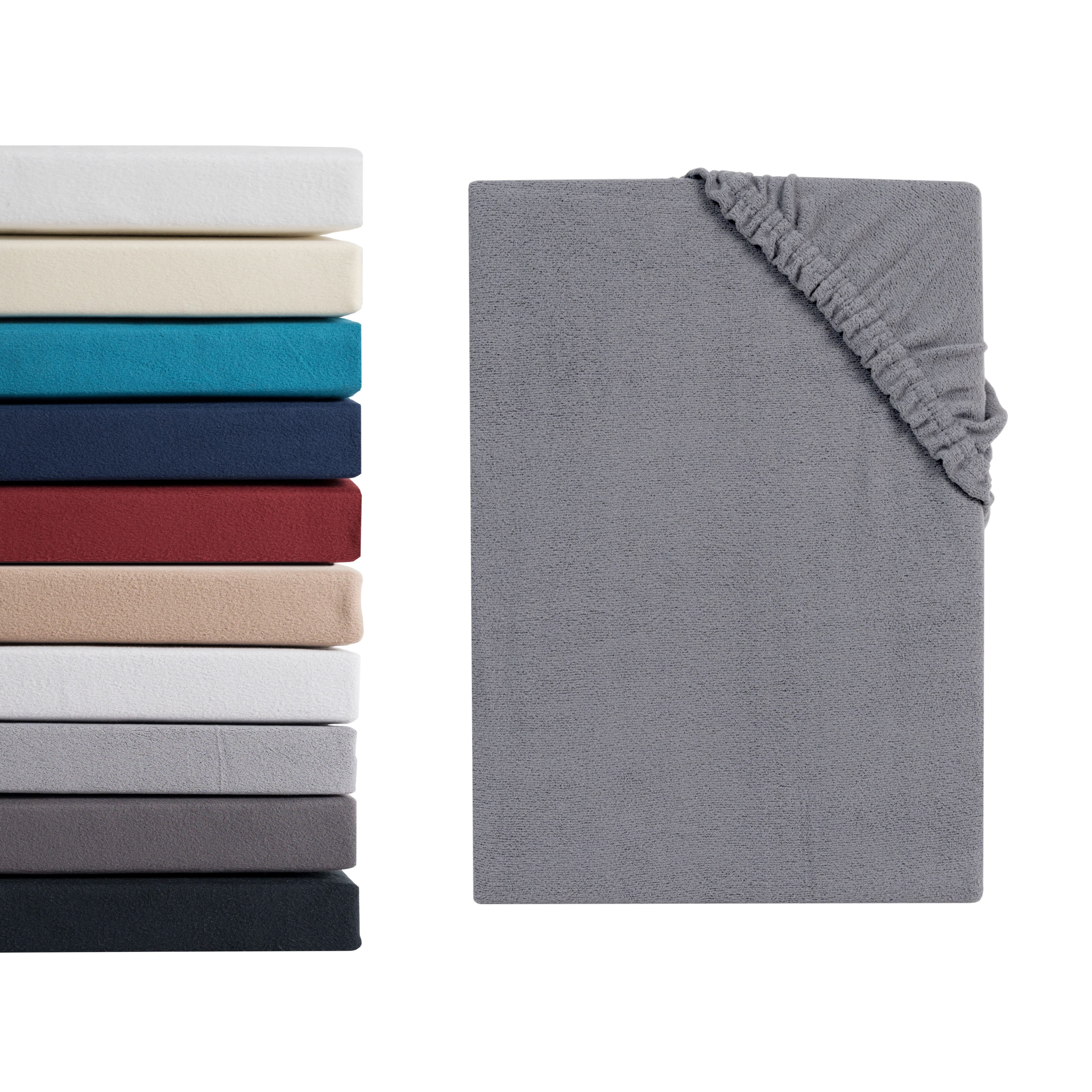 Hometex Premium Textiles Spannbettlaken Grau Mikroflausch - Bild 2