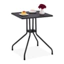 relaxdays Gartentisch Schwarz Rattan-Optik Bild 2