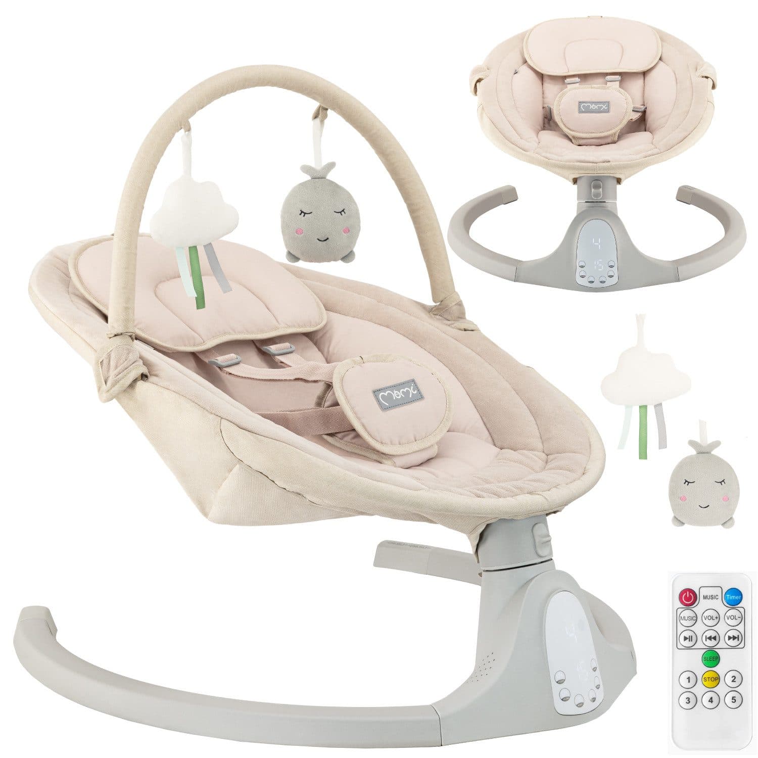 MoMi KENANI ONYX Elektrische Babywippe Sandfarben - Bild 2