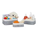 relaxdays Aufbewahrungskorb Bad 3-teiliges Set Grau Bambus Bild 2
