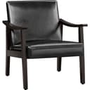 Yaheetech Relaxsessel Retro Loungesessel Schwarz Kunstleder Bild 2