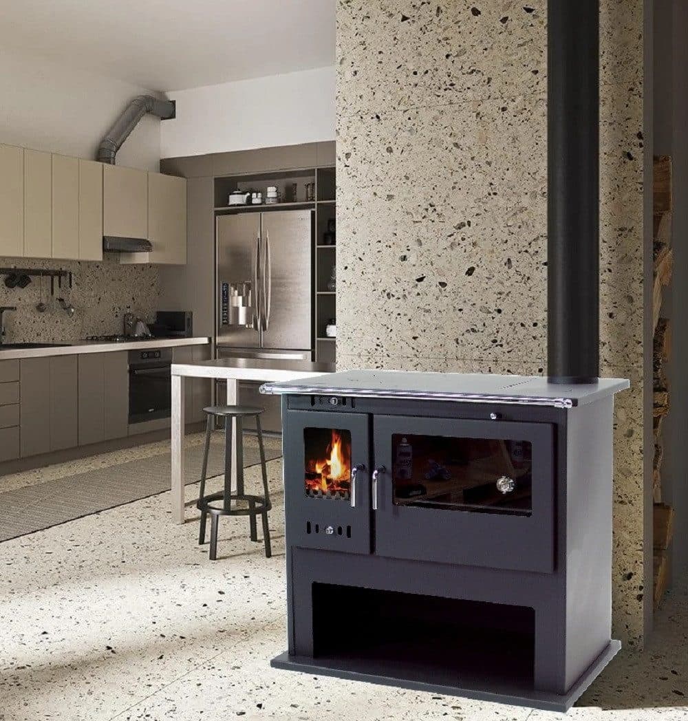 Apex Kaminofen Holzherd 10.5kW Küchenofen mit Herdplatte und Backfach - Bild 2
