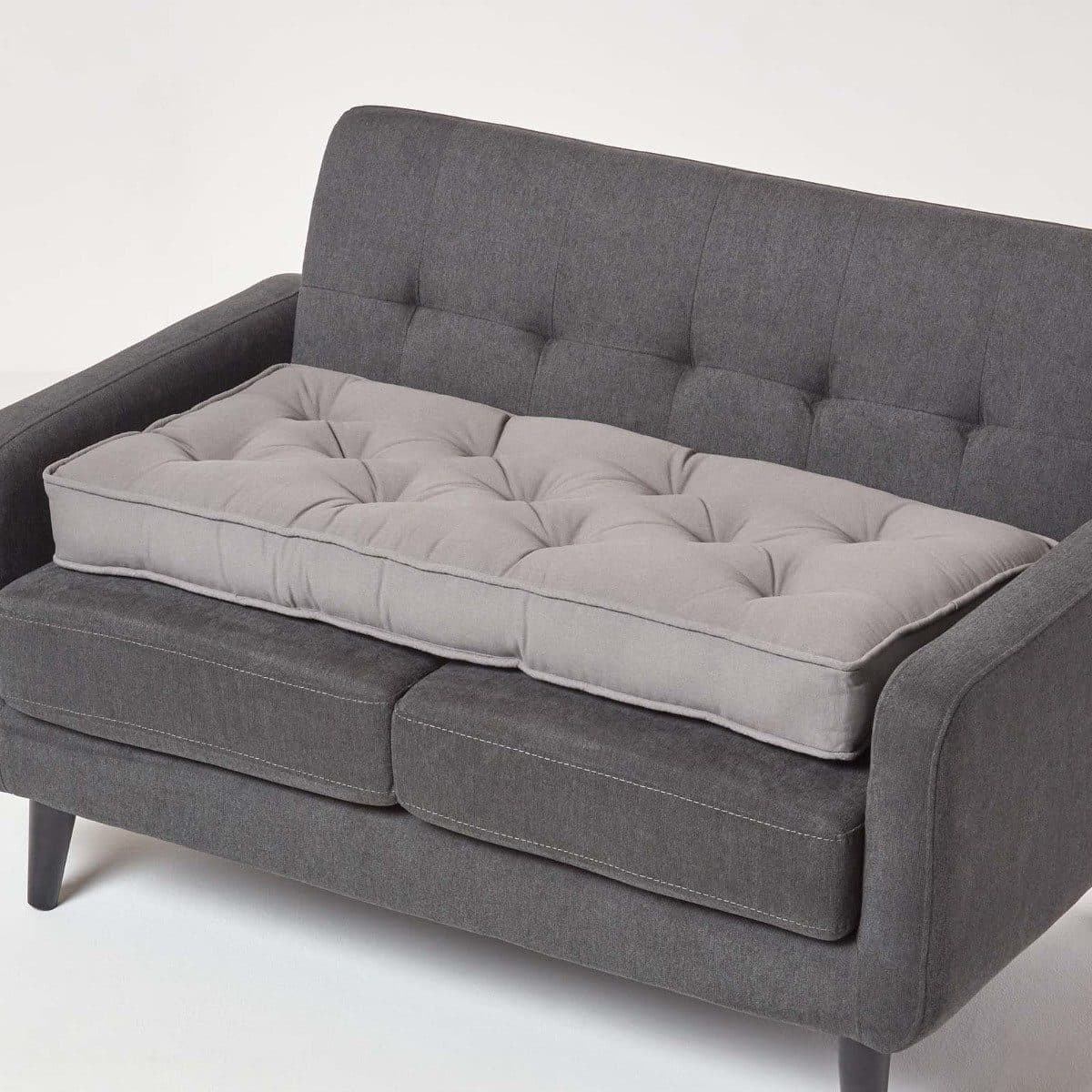 Homescapes Sitzkissen Grau 100x48cm für Zweisitzer-Sofa - Bild 2