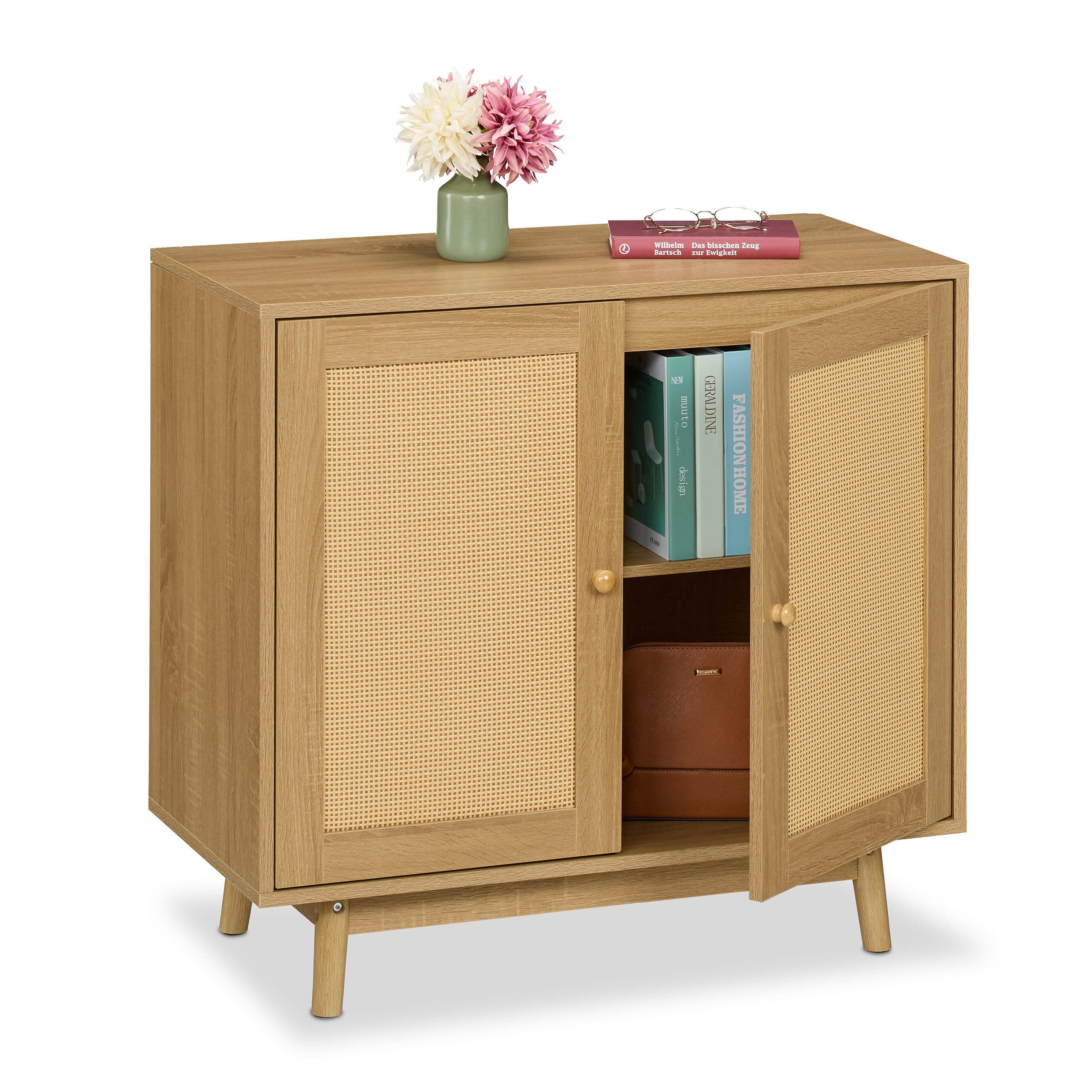 relaxdays Sideboard Rattan Design Holzoptik - Bild 2
