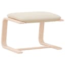 vidaXL Polsterhocker Fußhocker Creme Stoff Abnehmbarer Bezug Bild 2