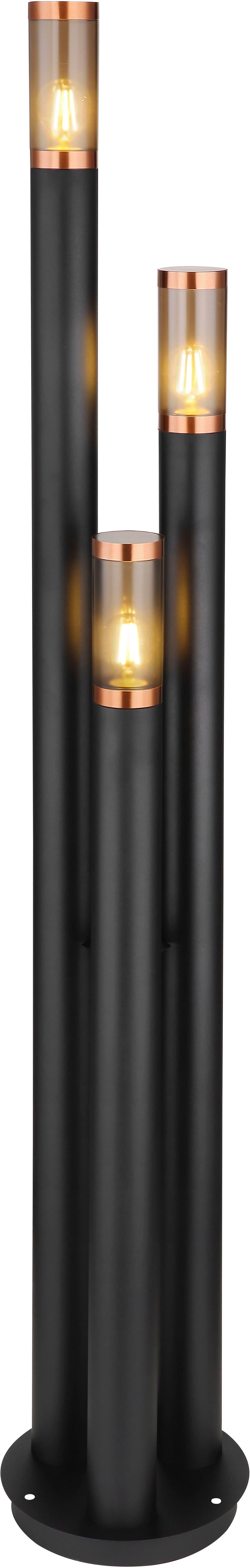 GLOBO LIGHTING Außen-Stehlampe BOSTON Schwarz 3 Zylinder IP44 - Bild 2